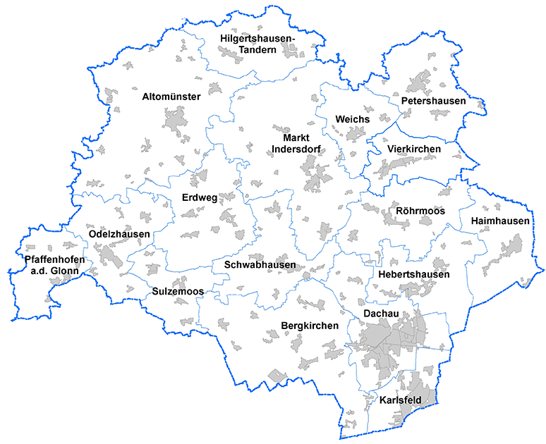 Gemeinden & Einwohnerzahlen | Landratsamt Dachau